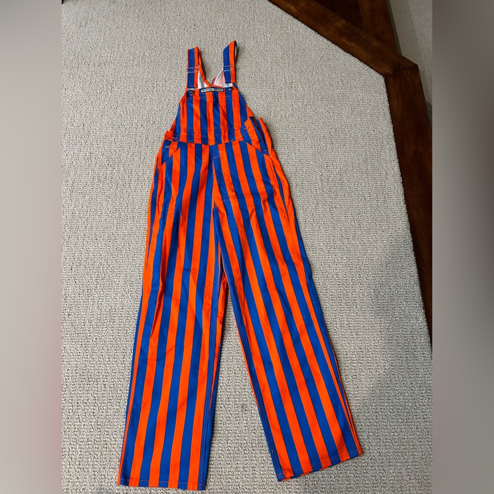 GAME BIBS OVERALLS! Orange & Blue! OBO! SIZE XS!